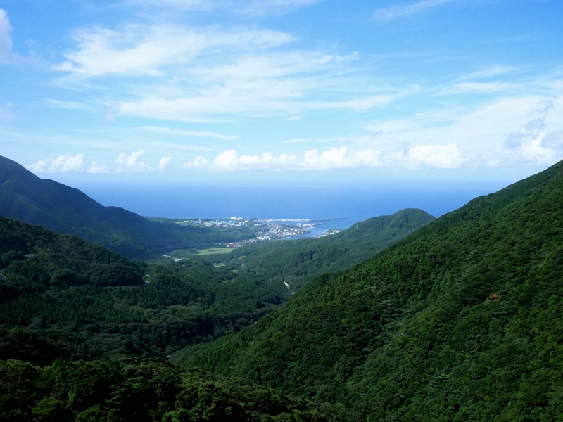 宮之浦港を一望